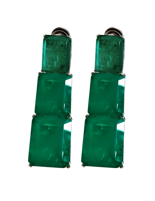 Austin Blaze - Austin Blaze Rectangle Gem Dangle Earring - Buy Online