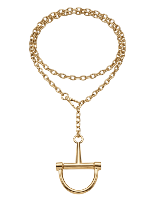 Austin Blaze Fable Horsebit Necklace in Gold