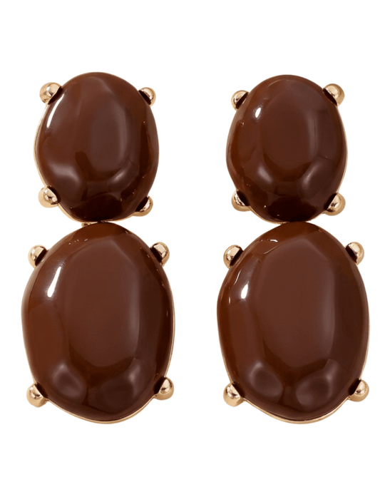 Austin Blaze Freya Statement Earrings in Brown
