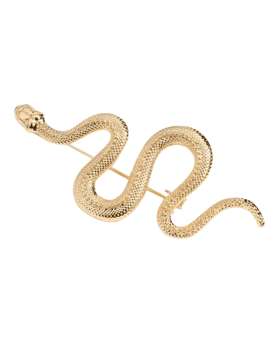 Austin Blaze gold serpent brooch pin