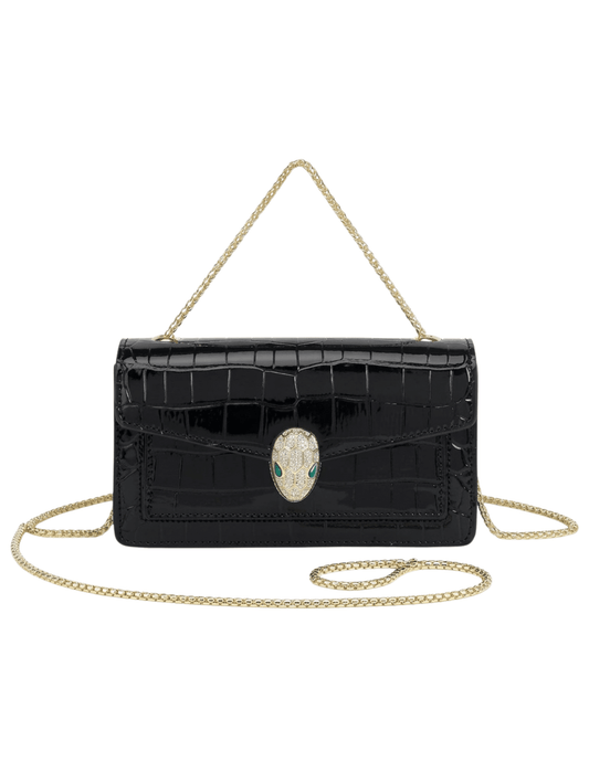 Austin Blaze Jayde Serpent Clutch in Black