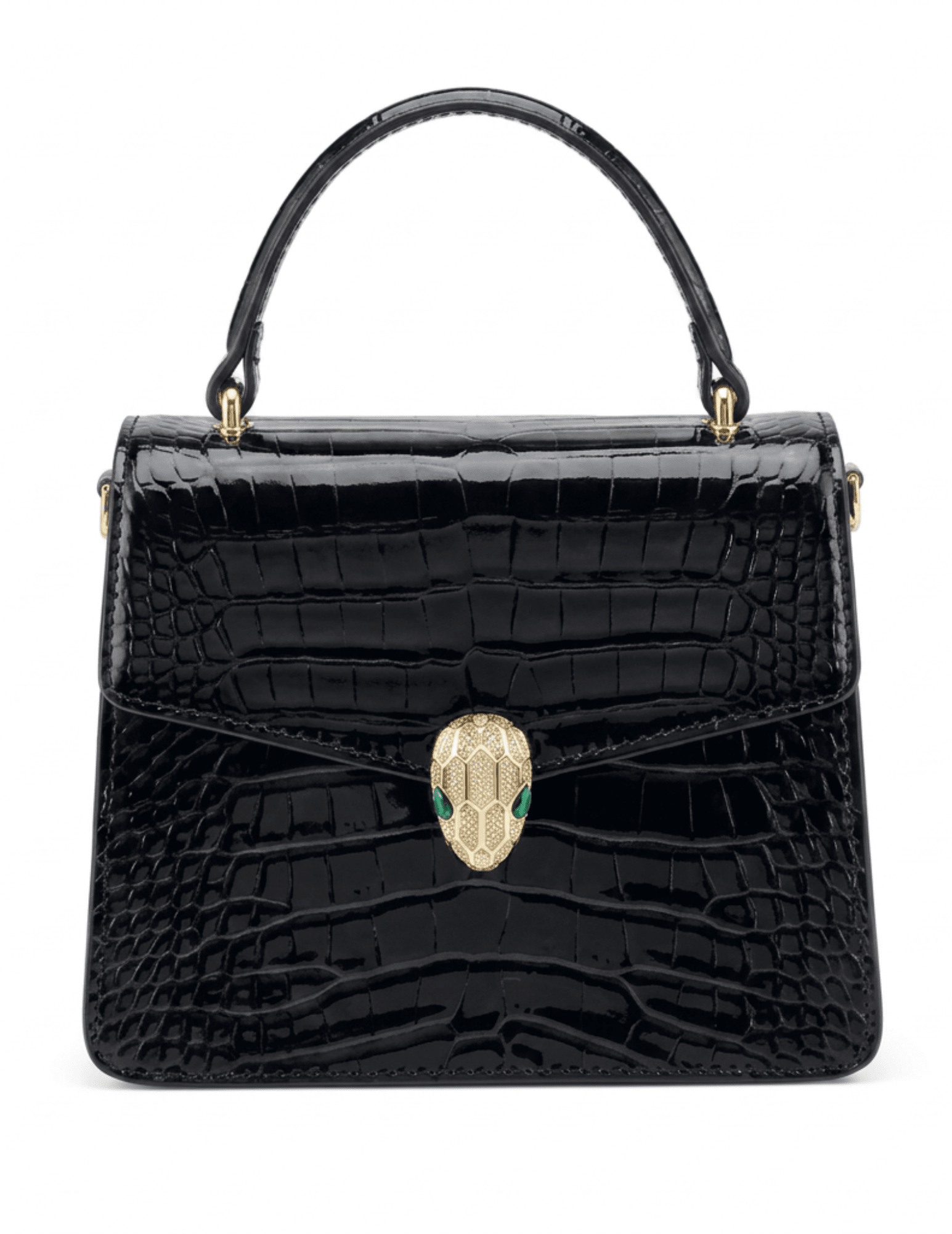 Austin Blaze Jayde Serpent Bag in Black Croc
