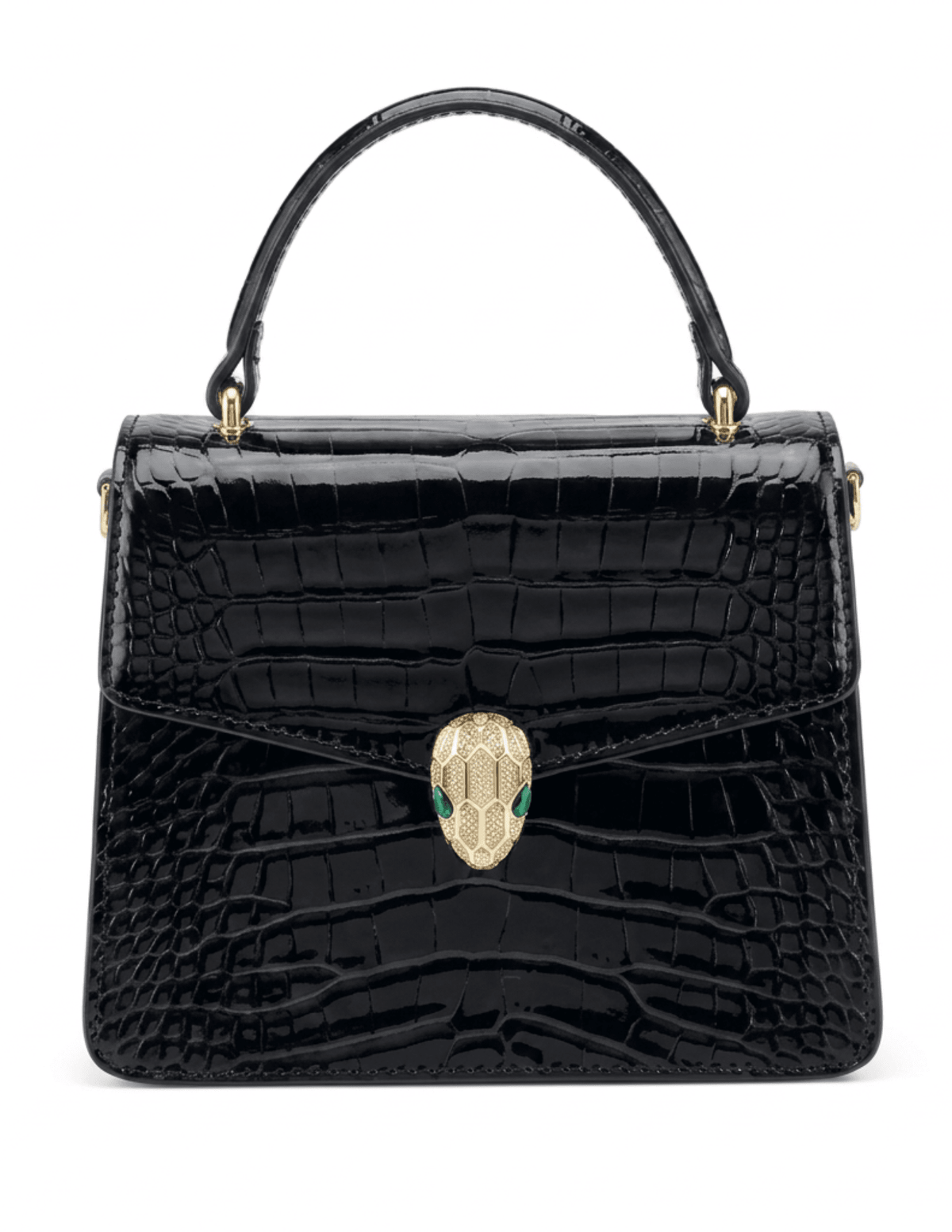 Austin Blaze Jayde Serpent Bag in Black Croc