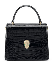 Austin Blaze Jayde Serpent Bag in Black Croc