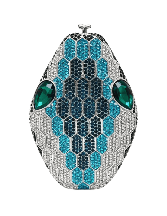 Austin Blaze Khaleesi Snake Clutch in Blue Multi,