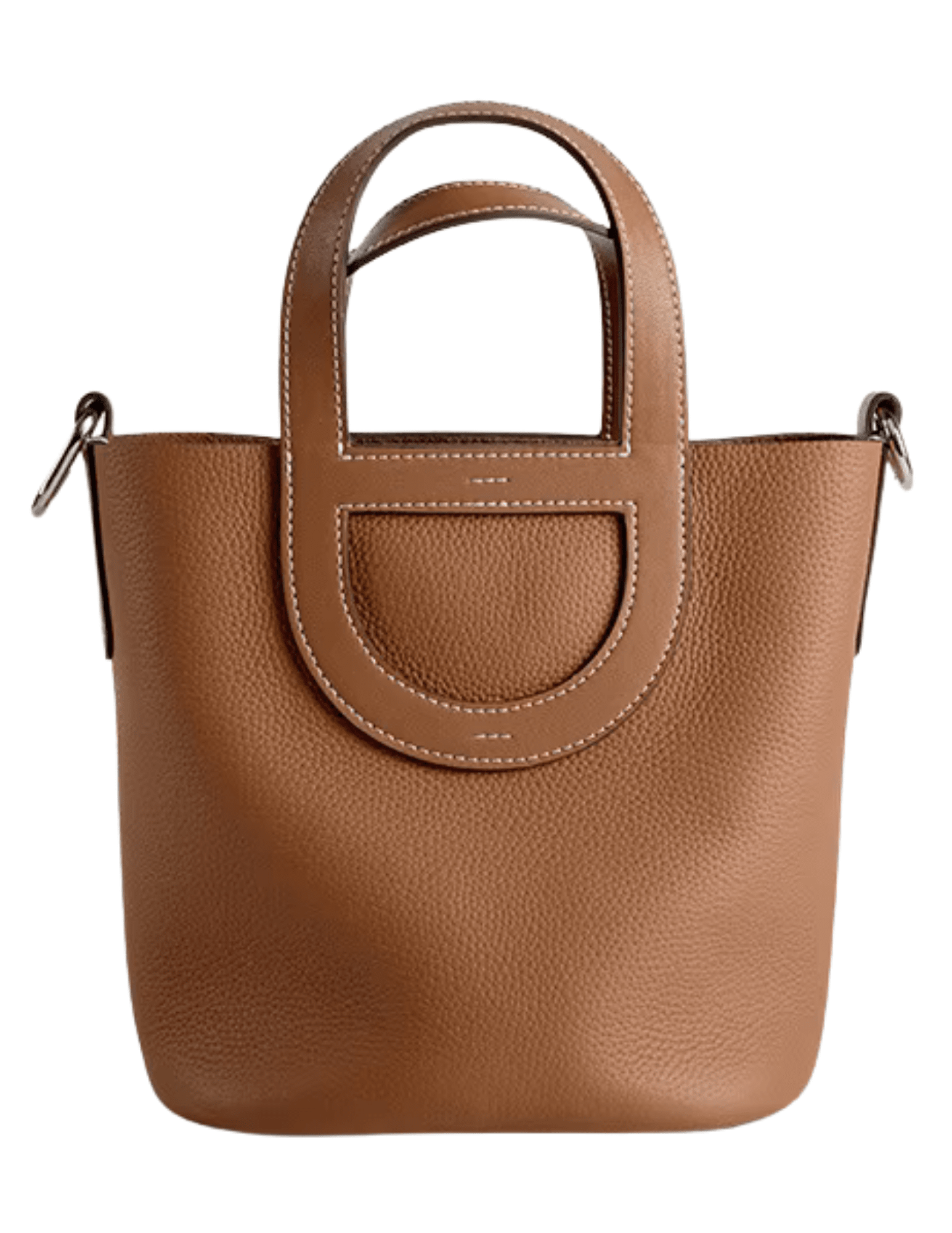 Austin Blaze Lunara Leather Bucket Bag in Saddle