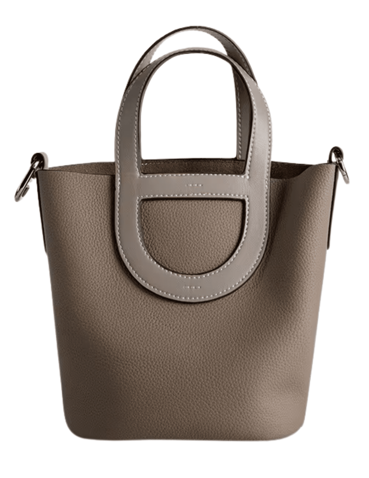 Austin Blaze Lunara Leather Bucket Bag in Taupe
