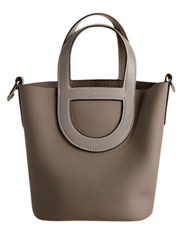 Austin Blaze Lunara Leather Bucket Bag in Taupe