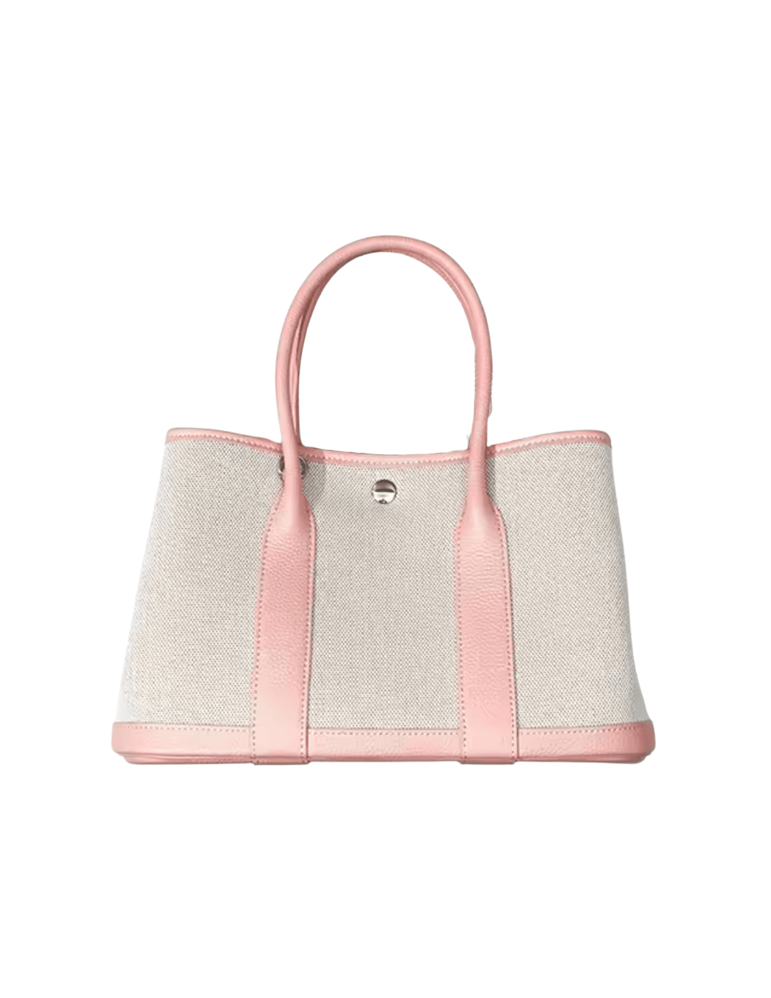 Austin Blaze Magnolia 25 canvas leather tote in ecru and pink