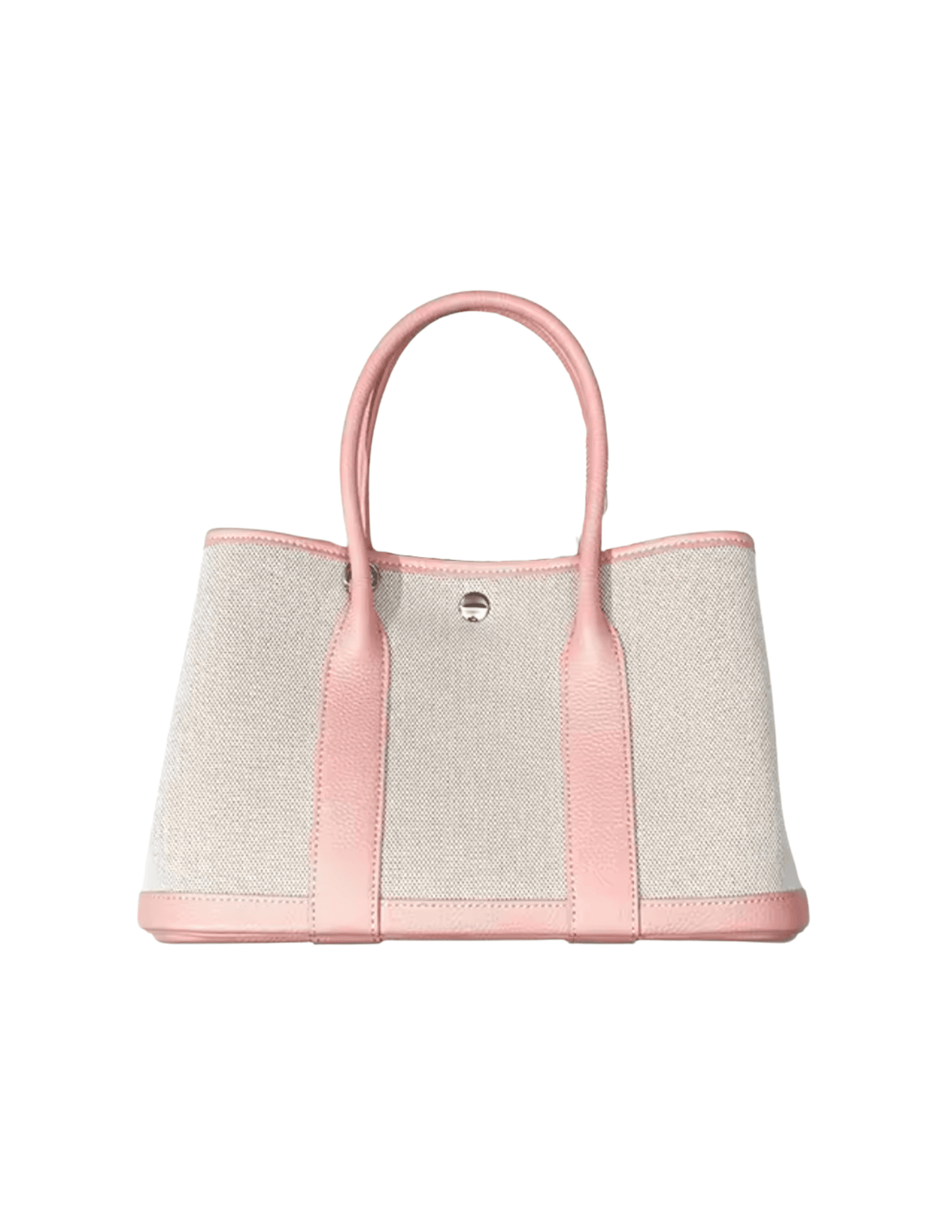 Austin Blaze Magnolia 25 canvas leather tote in ecru and pink