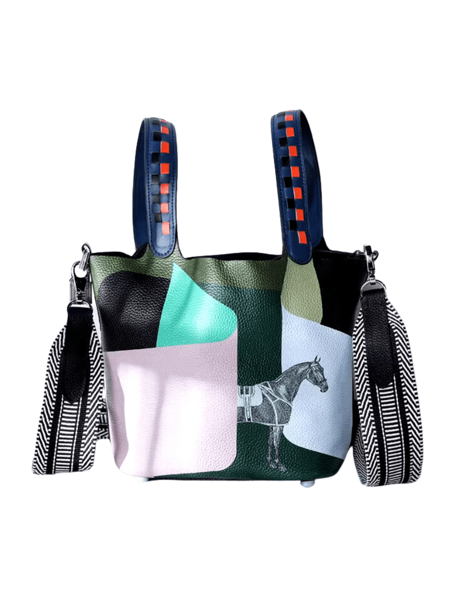 Austin Blaze - Austin Blaze Painted Leather Basket Bag - Buy Online