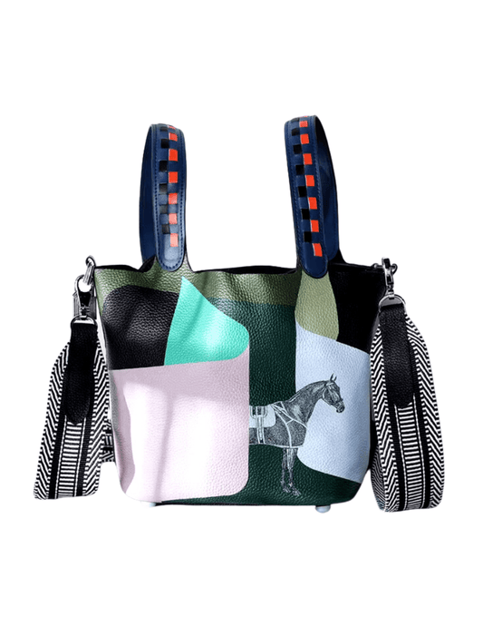 Austin Blaze - Austin Blaze Painted Leather Basket Bag - Buy Online