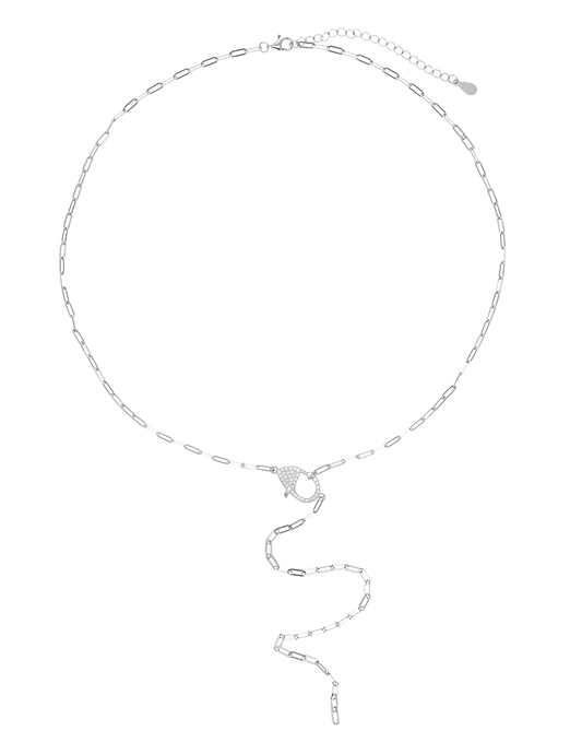 Austin Blaze Melissa Silver Lariat Necklace | Steven Dann