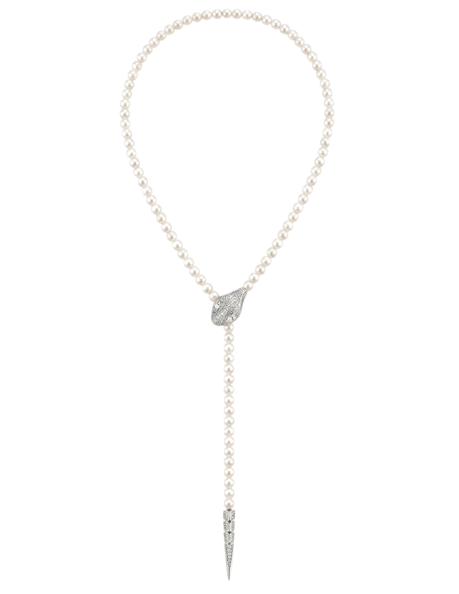 Austin Blaze Paola Pearl Serpent Lariat Necklace