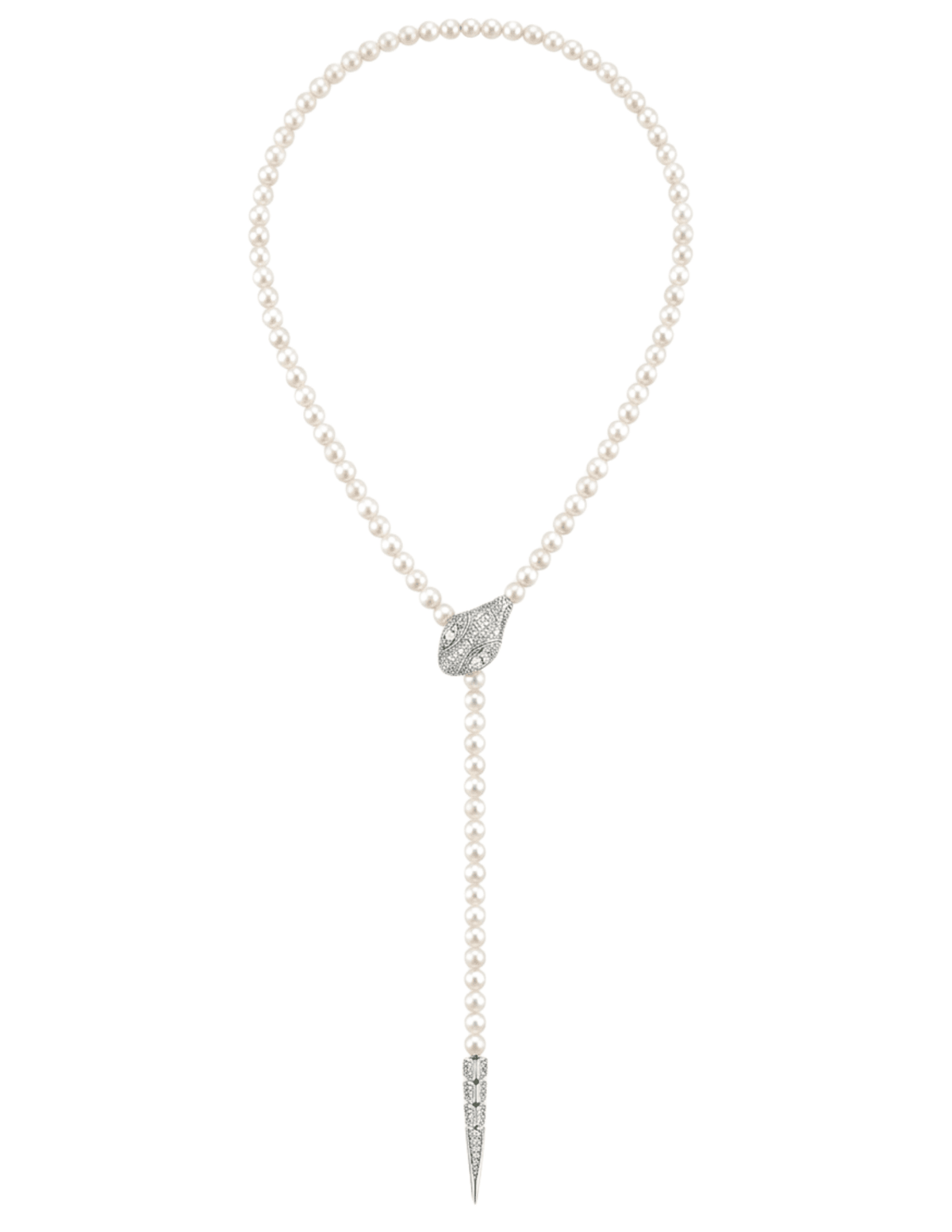 Austin Blaze Paola Pearl Serpent Lariat Necklace
