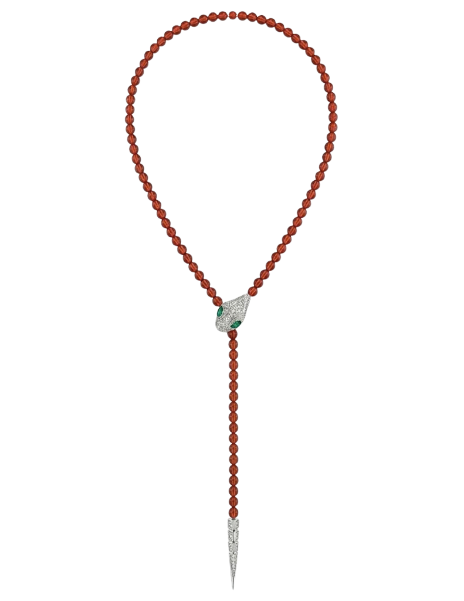 Austin Blaze Paola Rust Red Serpent Lariat Necklace