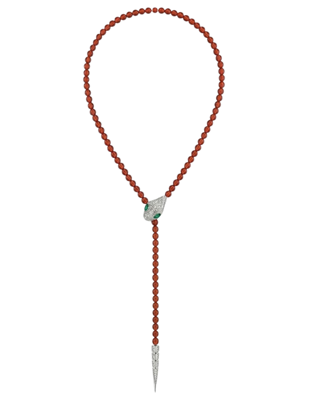 Austin Blaze Paola Rust Red Serpent Lariat Necklace