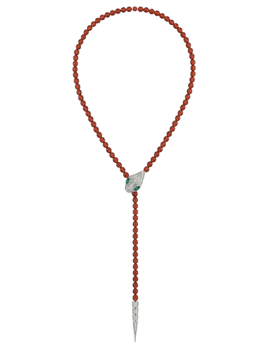 Austin Blaze Paola Rust Red Serpent Lariat Necklace