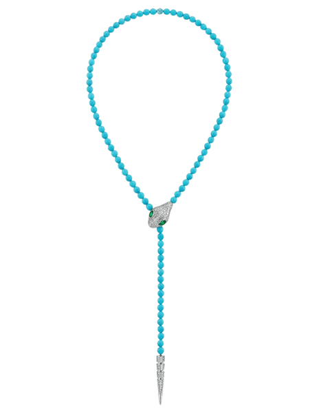 PRE-ORDER-Austin Blaze Paola Turquoise Serpent Lariat Necklace