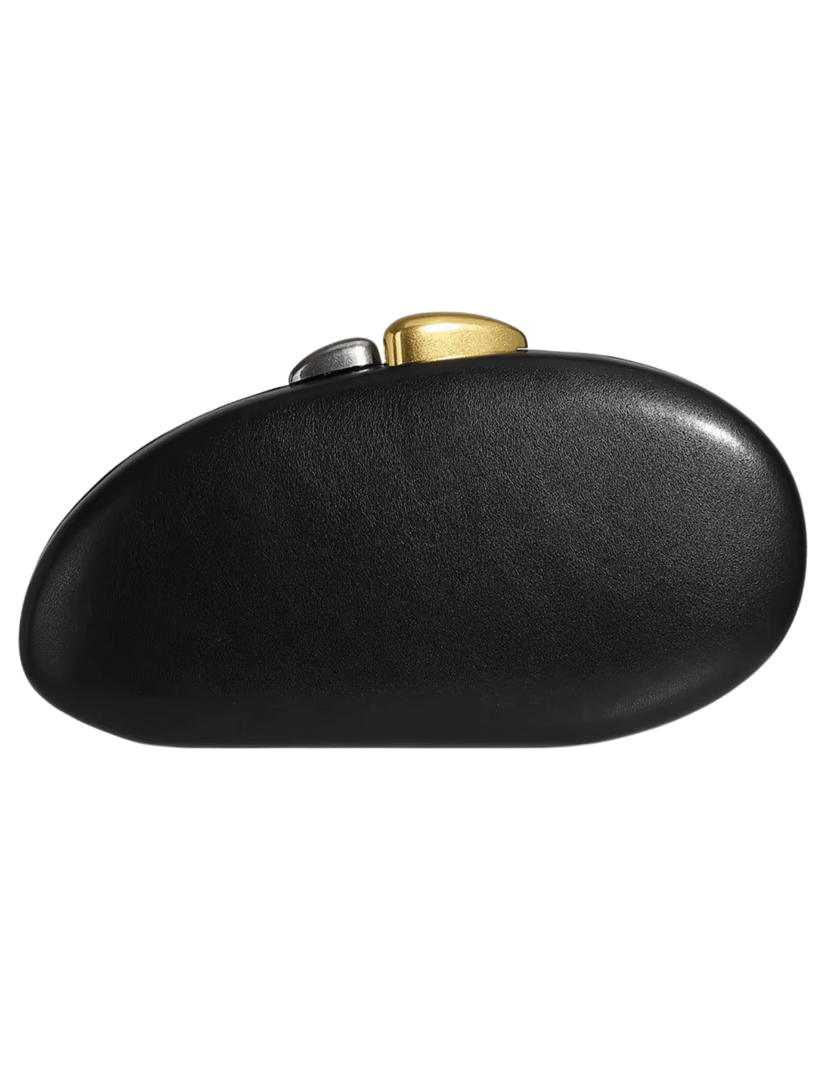 Austin Blaze Pimm sculptural clutch in black vegan leather