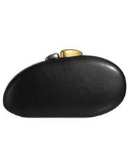 Austin Blaze Pimm sculptural clutch in black vegan leather