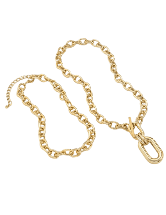 Austin Blaze Quinn Layered Chain Necklace in GOld flat