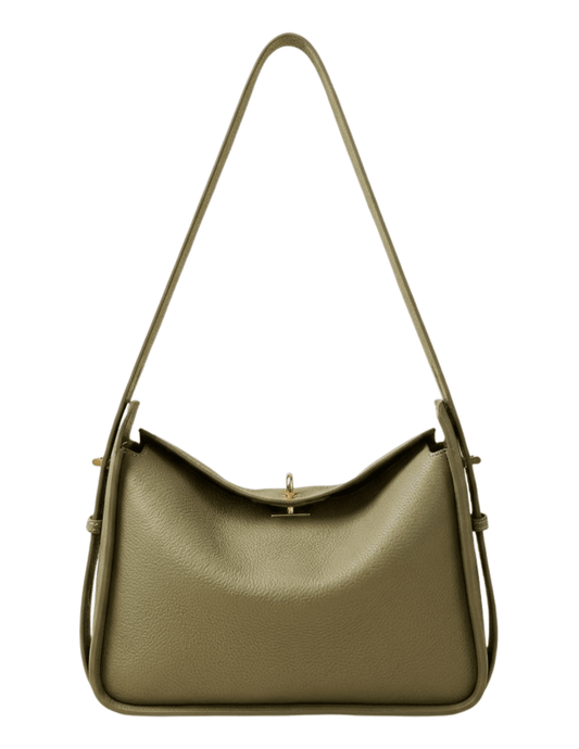 Austin Blaze Remi leather shoulder bag in olive with adjustable strap