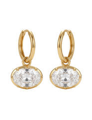 Austin Blaze Rylie CZ Huggie Earrings Gold | Steven Dann
