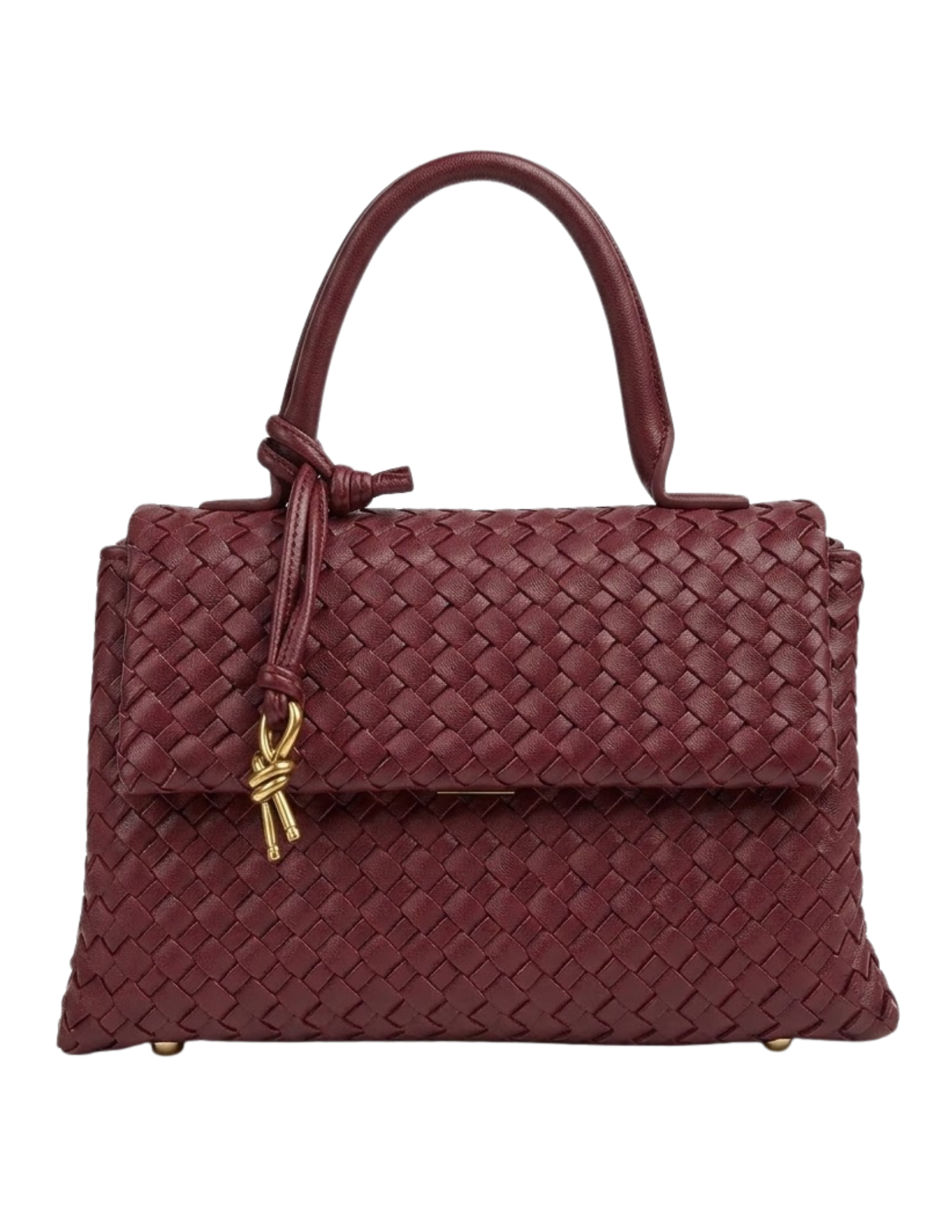 Austin Blaze Sloane Woven Burgundy Top Handle Bag