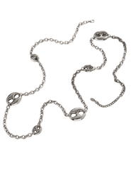 Austin Blaze Tilly Chain Necklace in silver flat