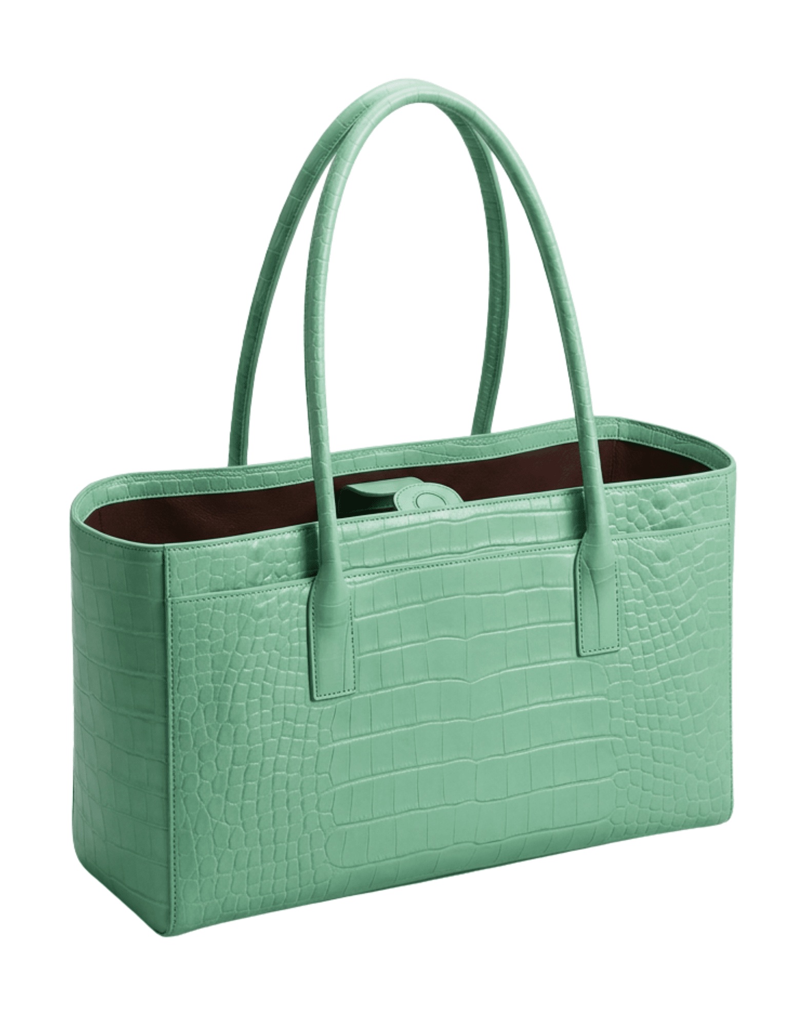 Austin Blaze Velma Croc Shoulder Tote Mint-SIDE