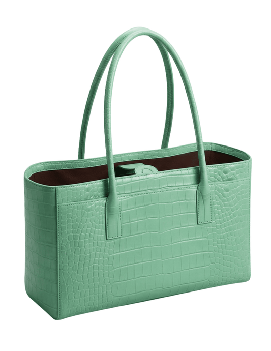 Austin Blaze Velma Croc Shoulder Tote Mint-SIDE