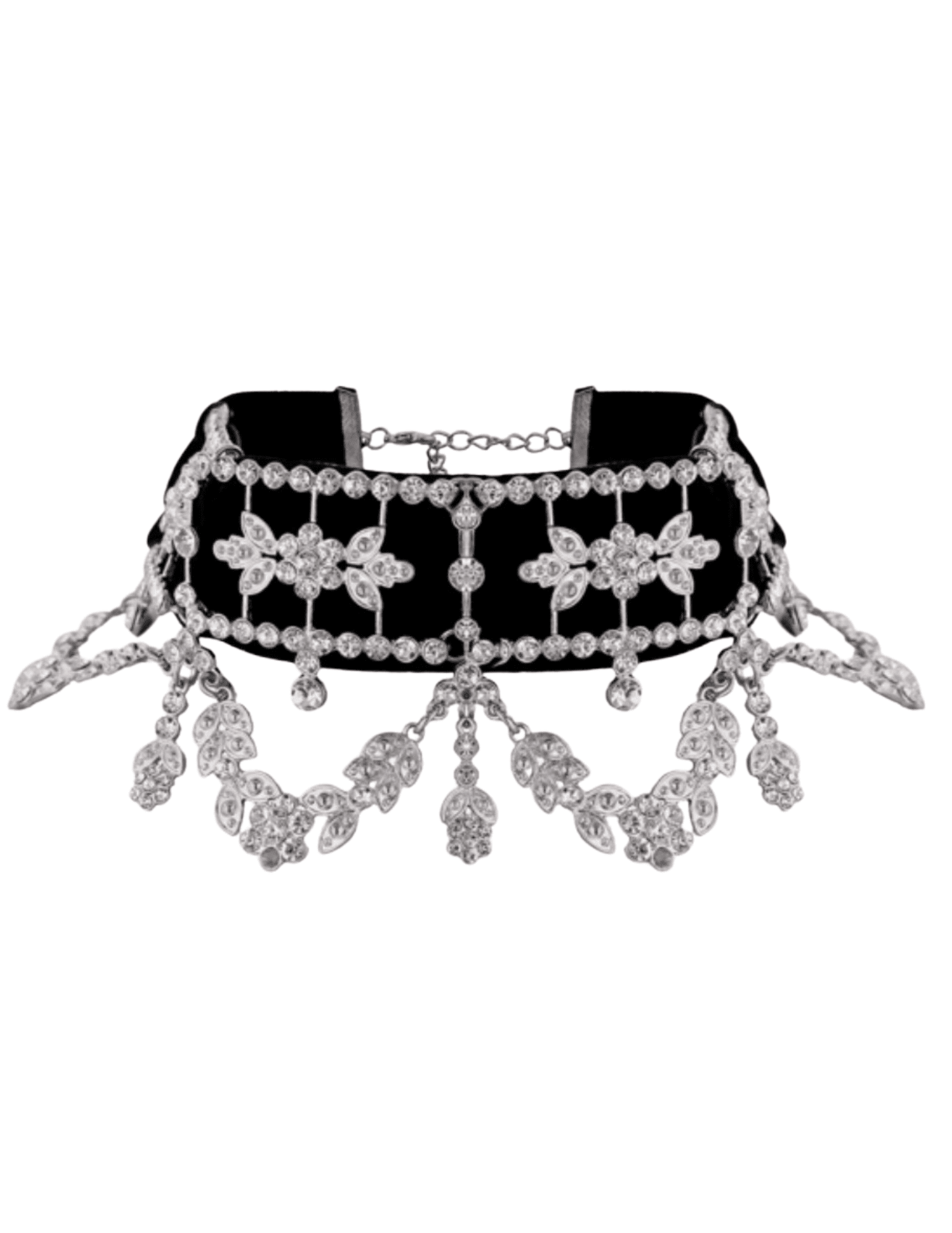 Austin Blaze - Austin Blaze Velvet and Rhinestone Statement Choker Necklace - Buy Online