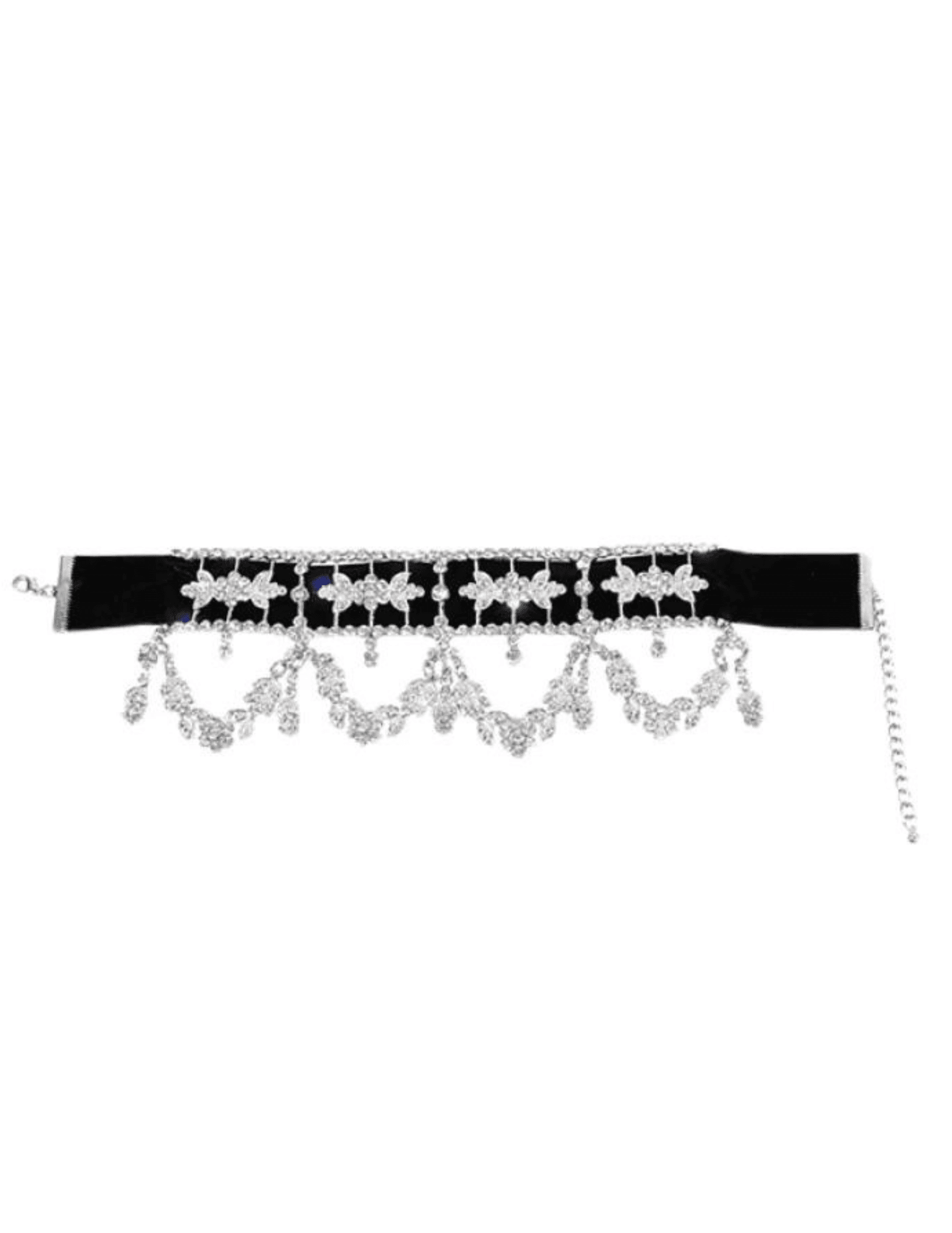 Austin Blaze - Austin Blaze Velvet and Rhinestone Statement Choker Necklace - Buy Online