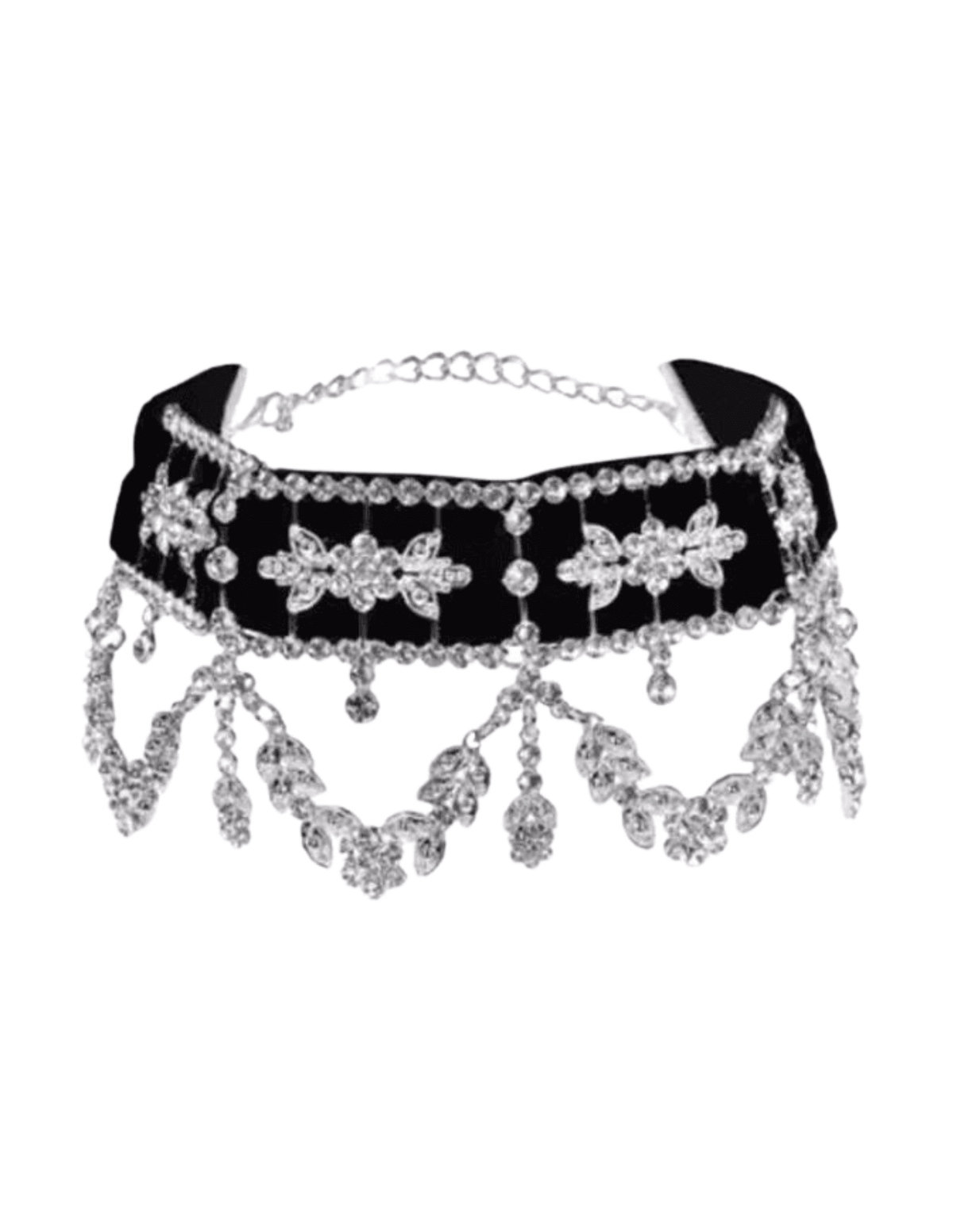 Austin Blaze - Austin Blaze Velvet and Rhinestone Statement Choker Necklace - Buy Online
