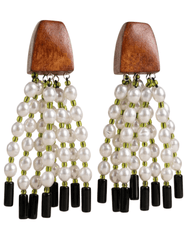 Austin Blaze Vera Wooden Dangle Earrings |