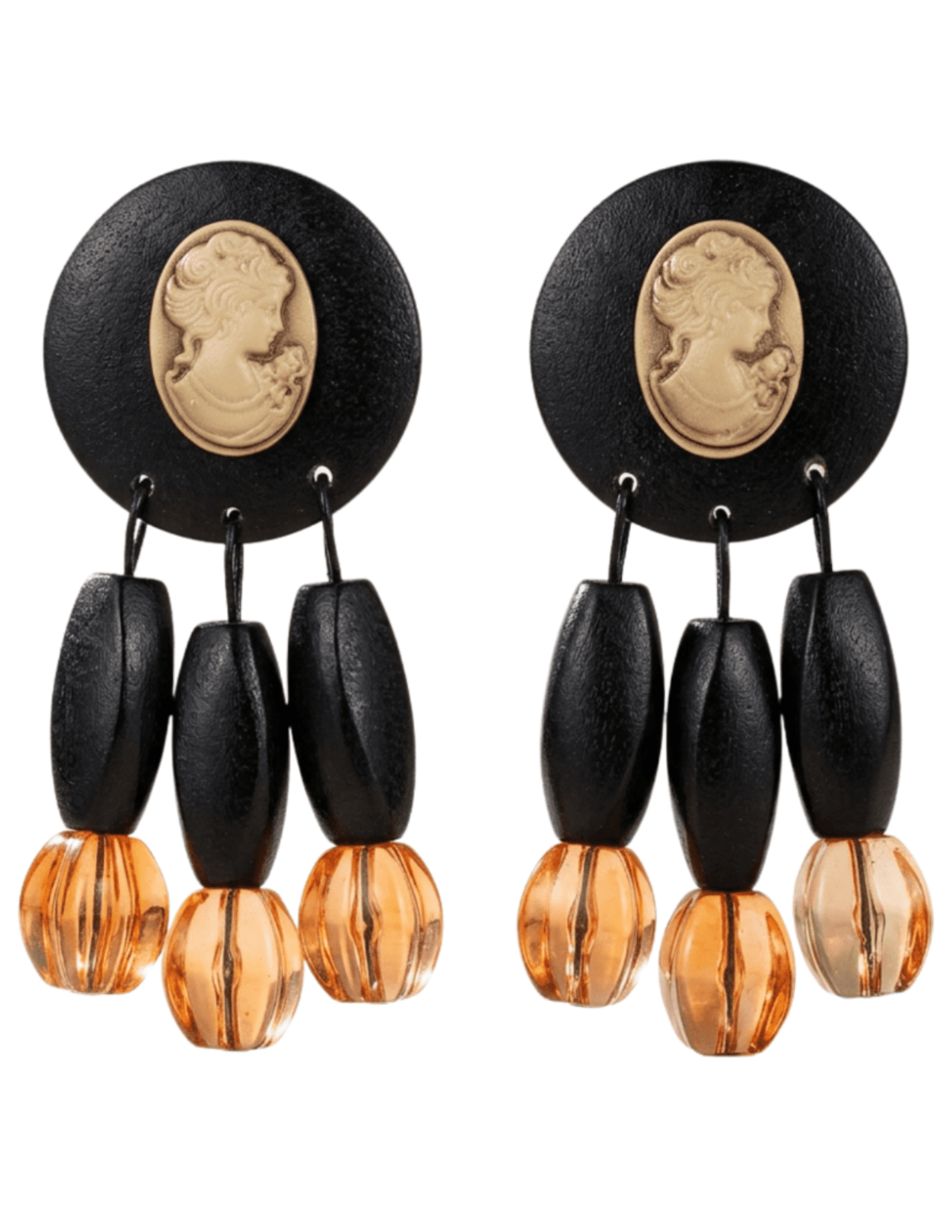 Austin Blaze Vivian Cameo Statement Earrings