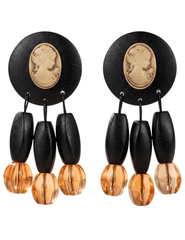 Austin Blaze Vivian Cameo Statement Earrings
