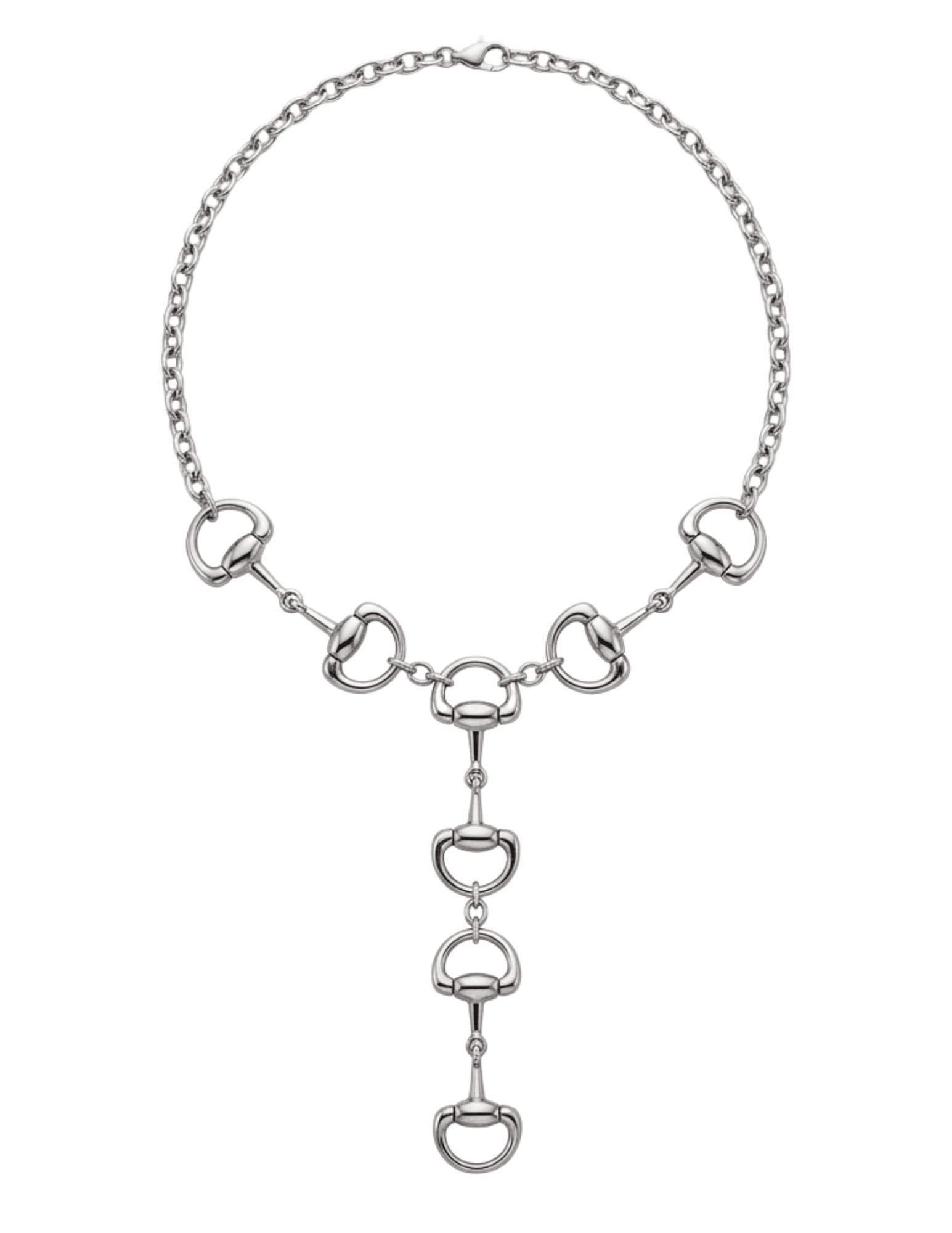 Shop the Austin Blaze Zora Horse Bit Lariat Necklace in Silver.