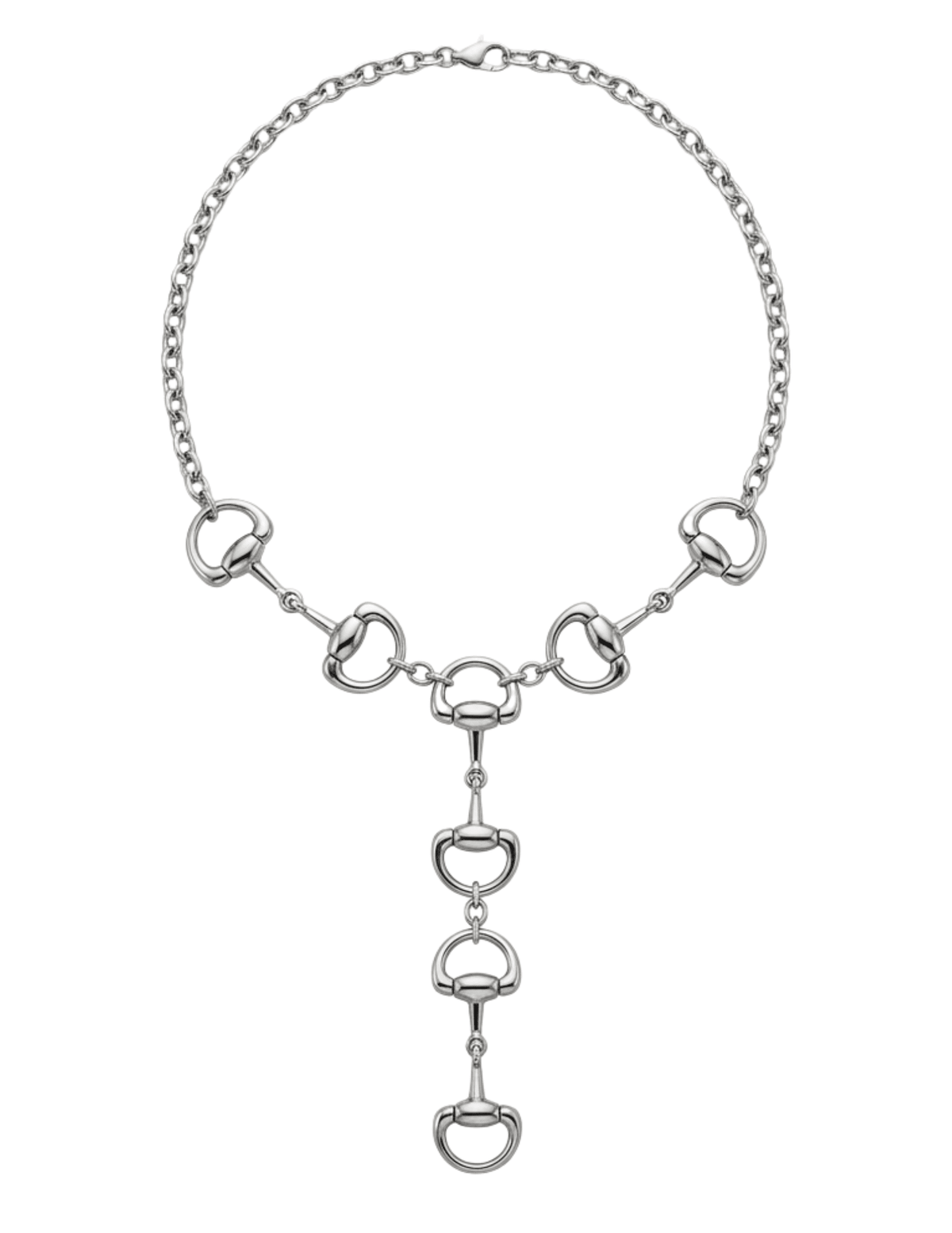 Shop the Austin Blaze Zora Horse Bit Lariat Necklace in Silver.