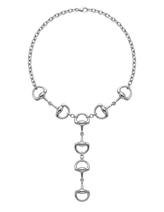 Shop the Austin Blaze Zora Horse Bit Lariat Necklace in Silver.