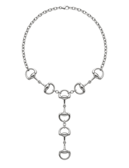 Shop the Austin Blaze Zora Horse Bit Lariat Necklace in Silver.