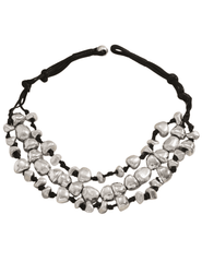 Austin Blaze Zya chunky beaded necklace in black and silver