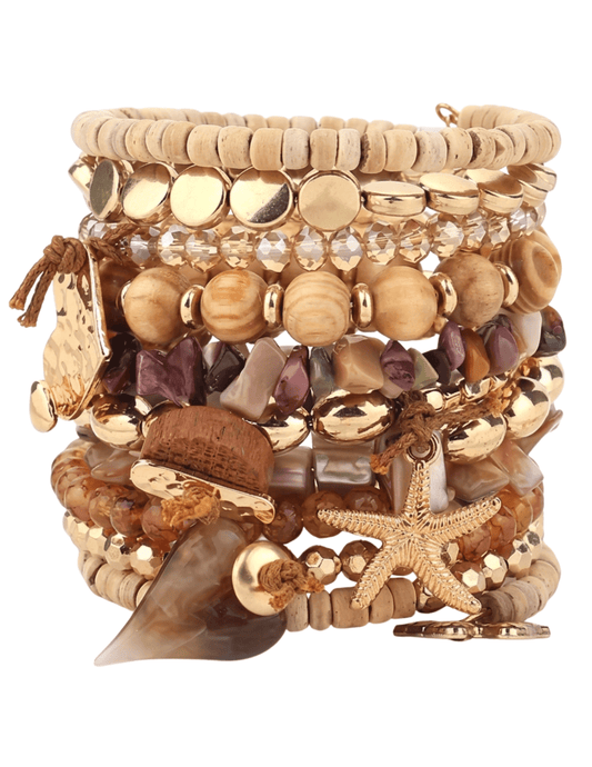 St. Barths La Robe Sandy Beaded Wrap Bracelet