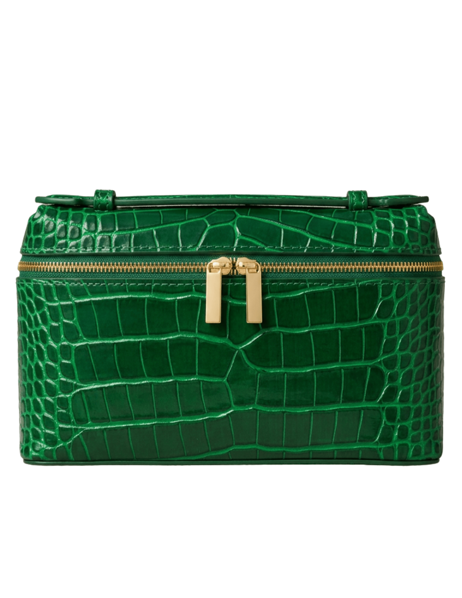 Bryony Salina Croc Embossed Handbag Forest Green