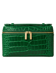 Bryony Salina Croc Embossed Handbag Forest Green