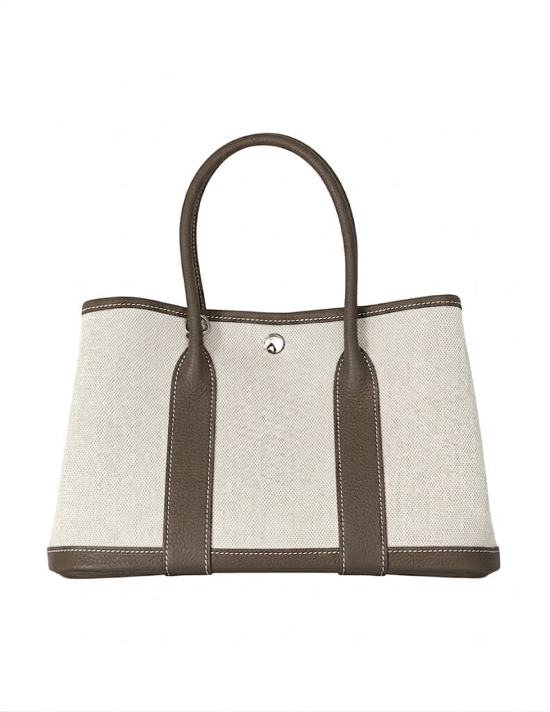 Austin Blaze Magnolia 31 Canvas Leather Tote in Dark Grey