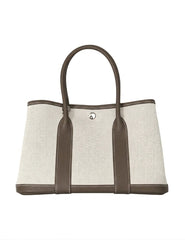 Austin Blaze Magnolia 31 Canvas Leather Tote in Dark Grey