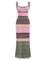 St. Barths La Robe Courtney Chevron Knit Midi Dress