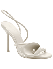 Side view of Cult Gaia Cassidy Heel Sandal in Antique White with high stiletto heel